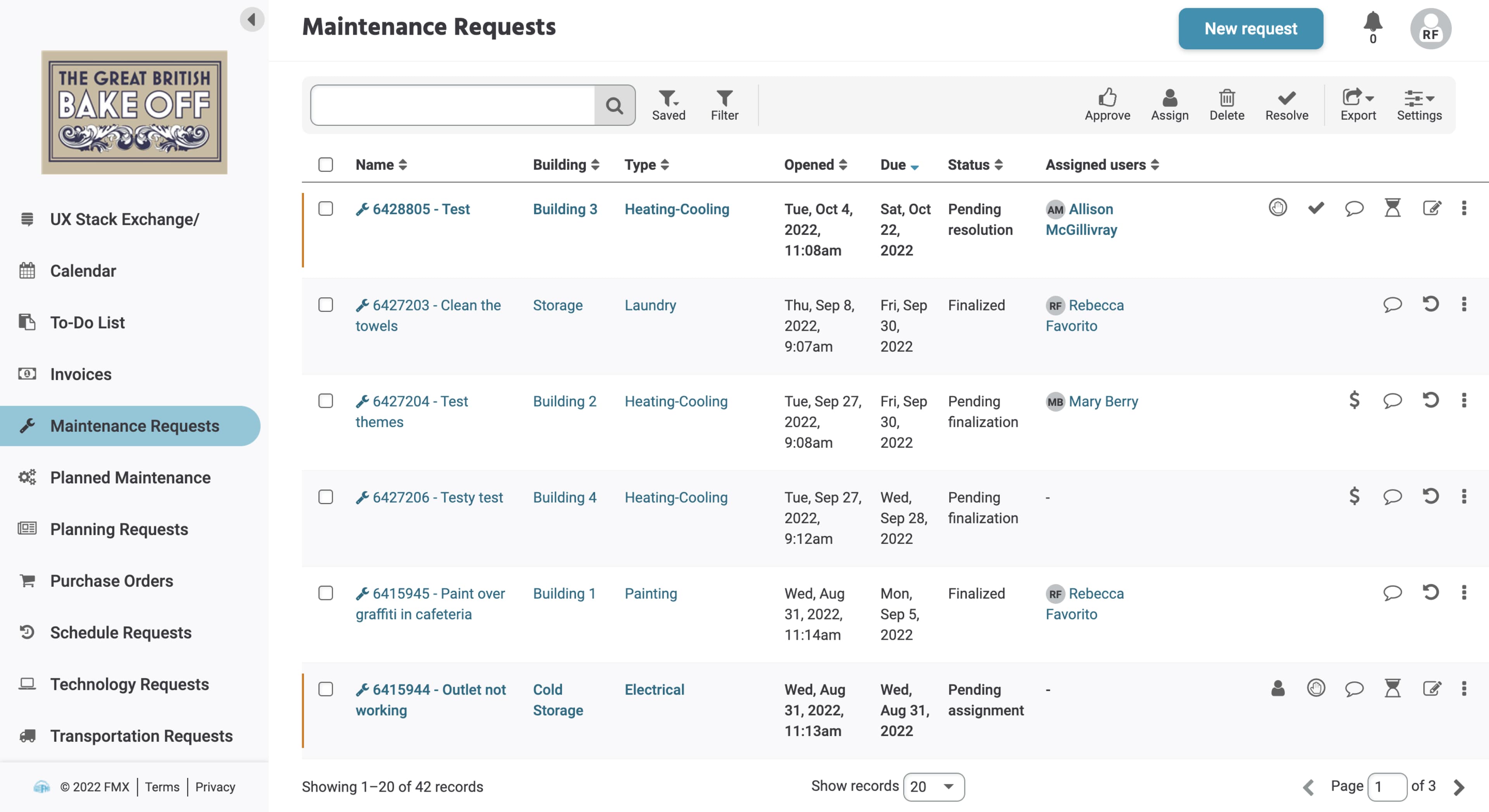 A screenshot of a SaaS product dashboard with distinct branding elements